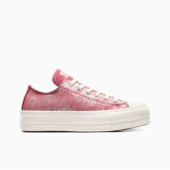 Converse Chuck Taylor All Star Lift Platform Suede Shimmer 7.5 NIB - Picture 2 of 9